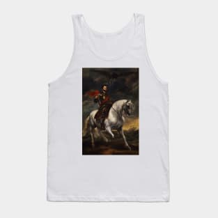 Equestrian portrait of the Emperor Charles V by Anthony van Dyck Tank Top